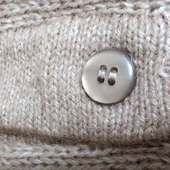 🦙 Alpaca Peruvian Wool Henley Sweater - Size XXL in Tan - Picture 3 of 12